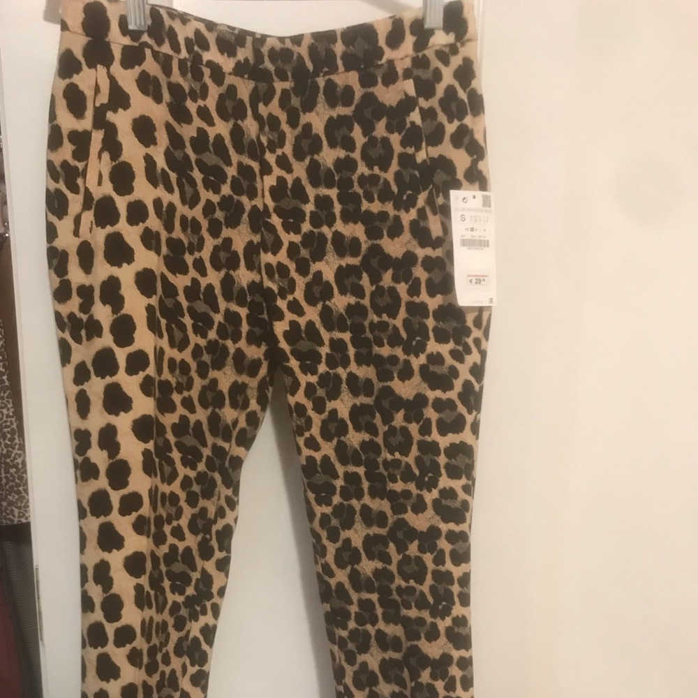 NWT! Zara Cheetah Straight Leg Pant